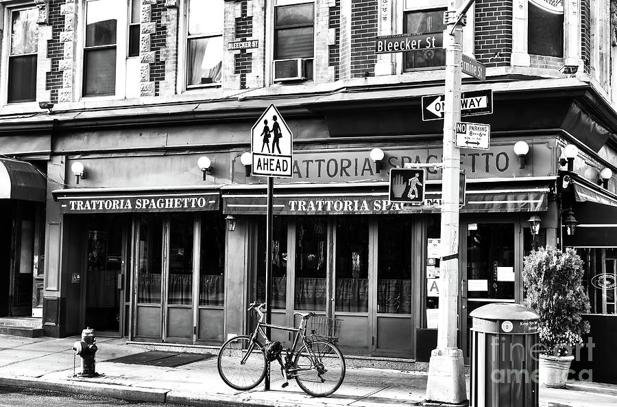 Trattoria Spaghetto in Greenwich Village New York City Photograph by John Rizzuto