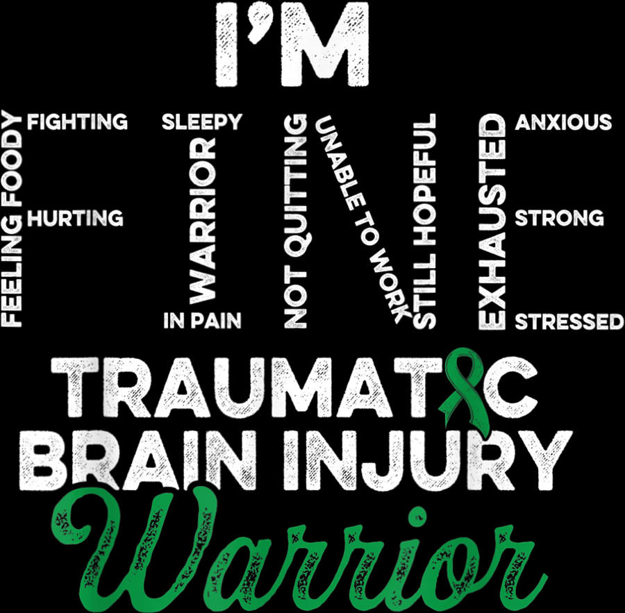 Traumatic Brain Injury Survivor Fine TBI Warrior Digital Art by Van Art