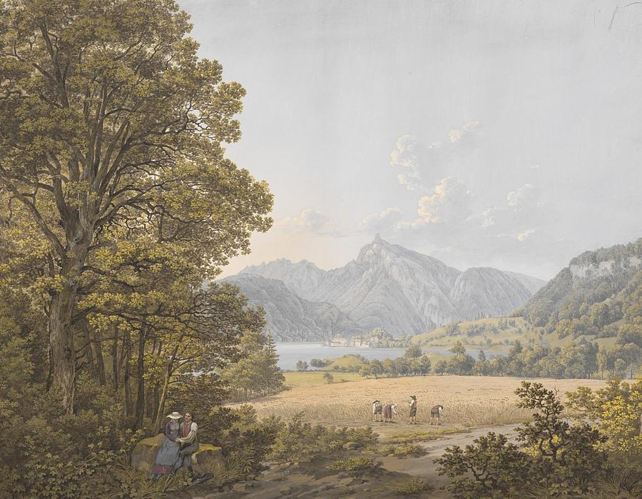 Traunkirchen To The South  Jacob Alt Painting