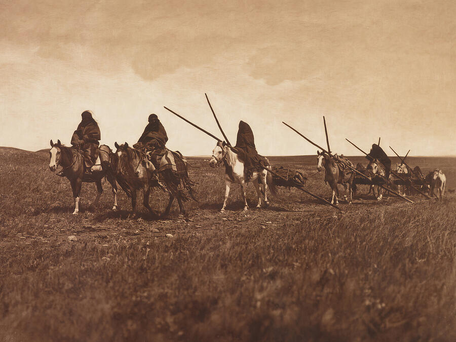 Travaux - Piegan 1900 Photograph by Edward S Curtis