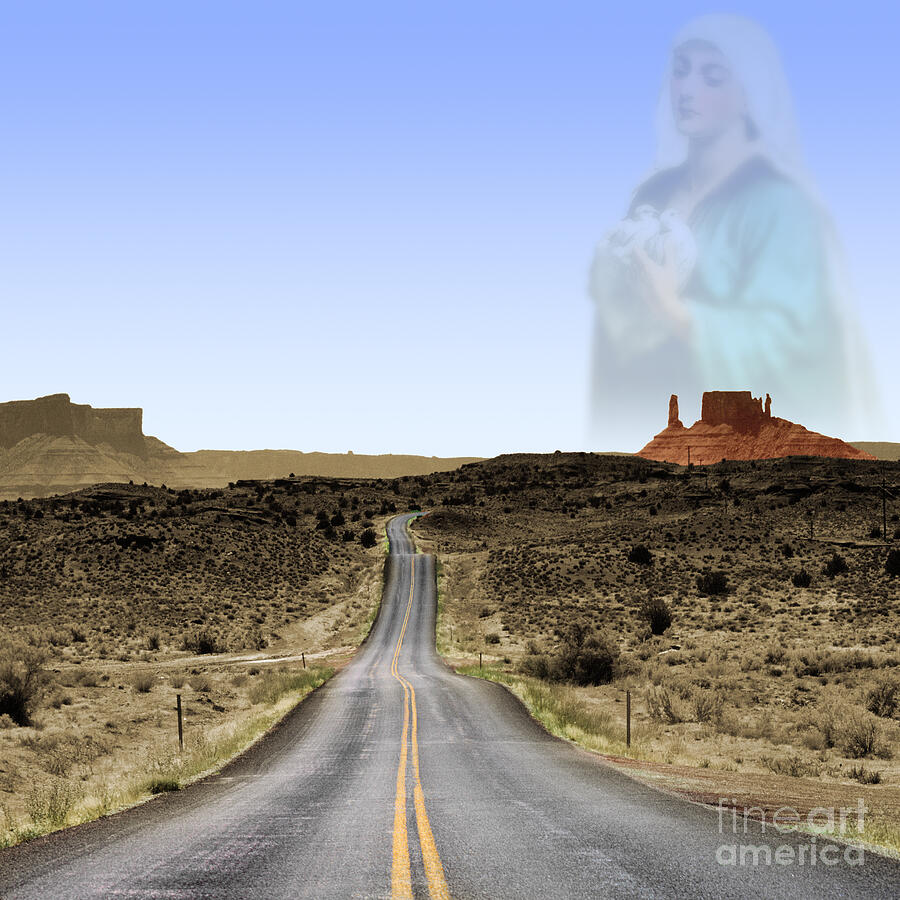 Southwest Photograph - Travel Blessing from Mother Mary by Wernher Krutein