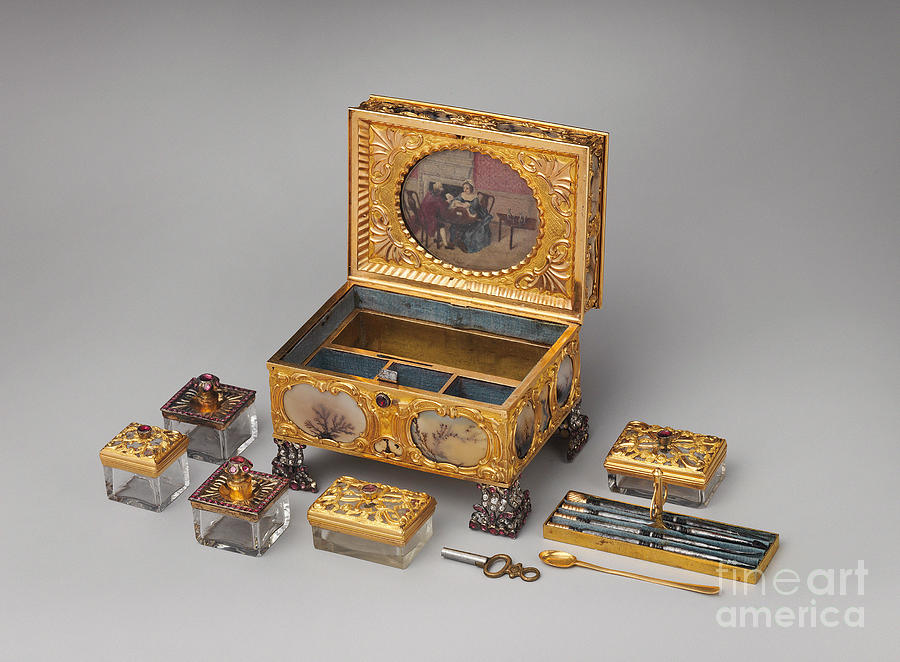 Travel Case With Accessories, 1770-72 Photograph by James Cox Travel Case With Accessories, 1770-72 Photograph by James Cox
