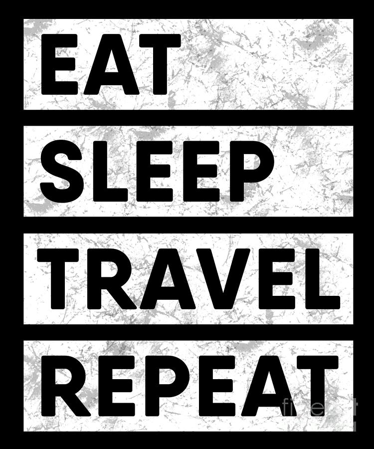Designer Passport Cover - Eat Sleep Travel Repeat