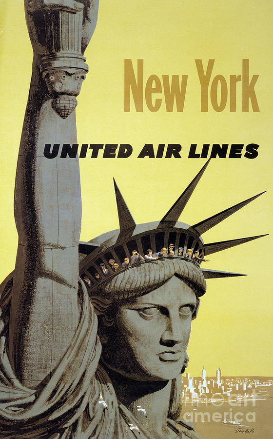 TRAVEL POSTER - NEW YORK, c1965 Drawing by Stanley Galli