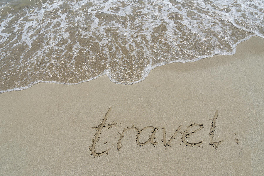 Travel, Written In Fine Sand Photograph