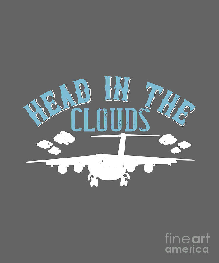 Traveler Digital Art - Traveler Gift Head In The Clouds by Jeff Creation