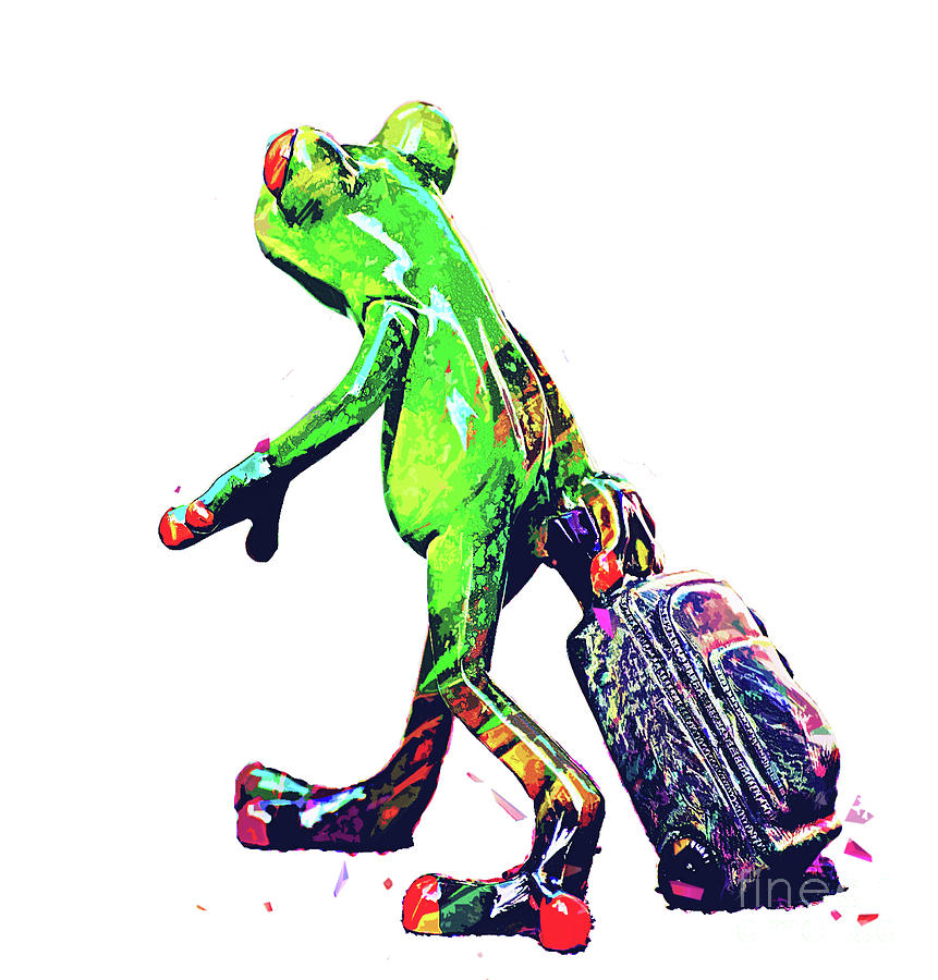 Traveling Frog Digital Art by Trindira A