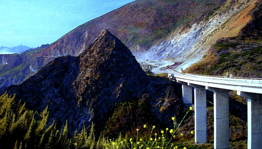 Traveling The Coast Highway California Painting