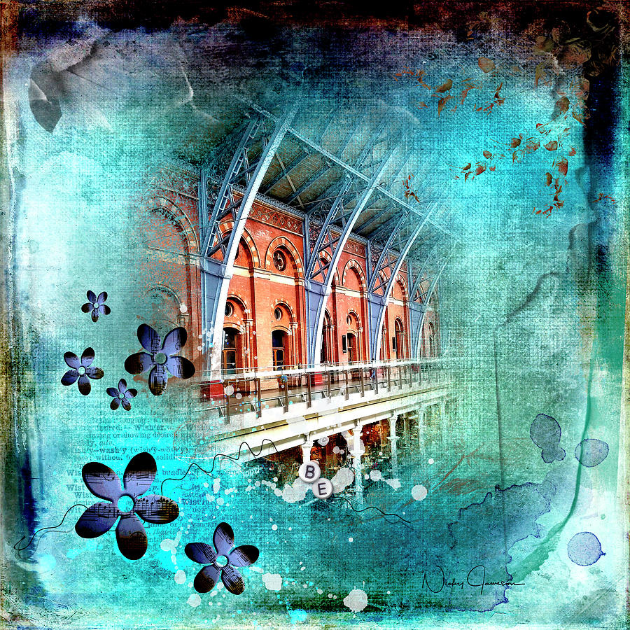 Travelling Times - St Pancras Mixed Media by Nicky Jameson