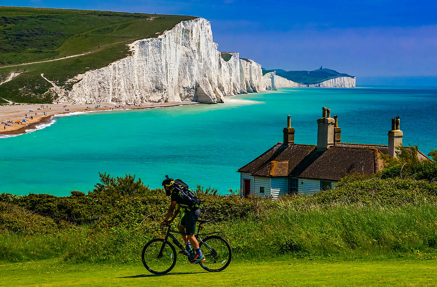 Travelling To Seven Sisters Cliffs In England. Photograph