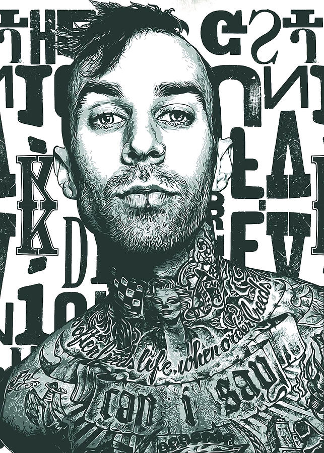 Travis Barker Artwork Poster by Cook Watson