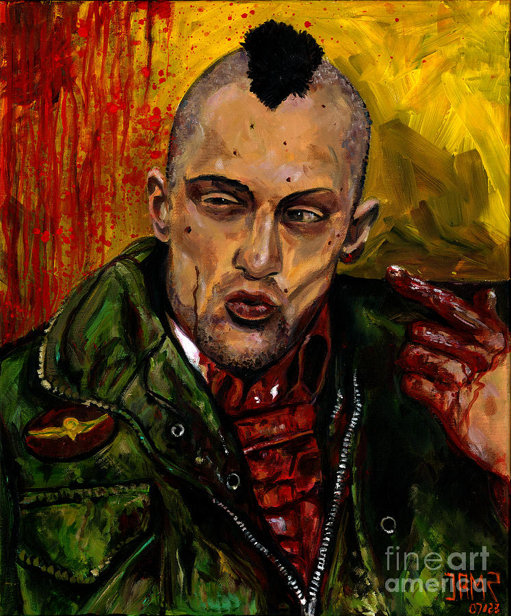 Taxi Driver Painting - Travis Bickle Taxi driver by Jose Antonio Mendez