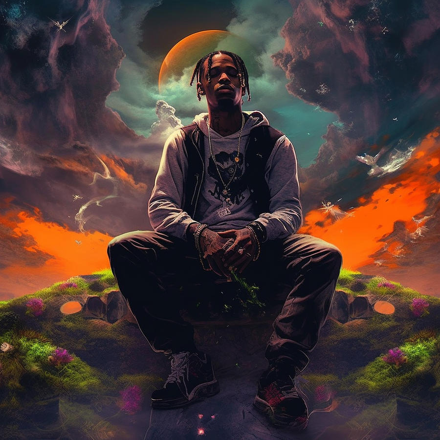 travis scott euphoric utopia cover art realisti cff fc aa b fbda, by ...