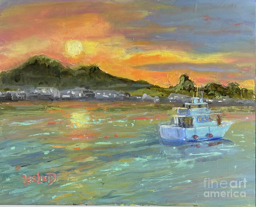 Trawler Delight Painting by Leslie Dobbins - Fine Art America