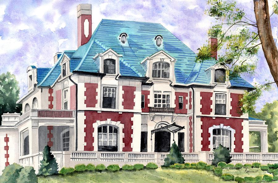 Architecture Painting - Traxler Mansion by Marsha Elliott