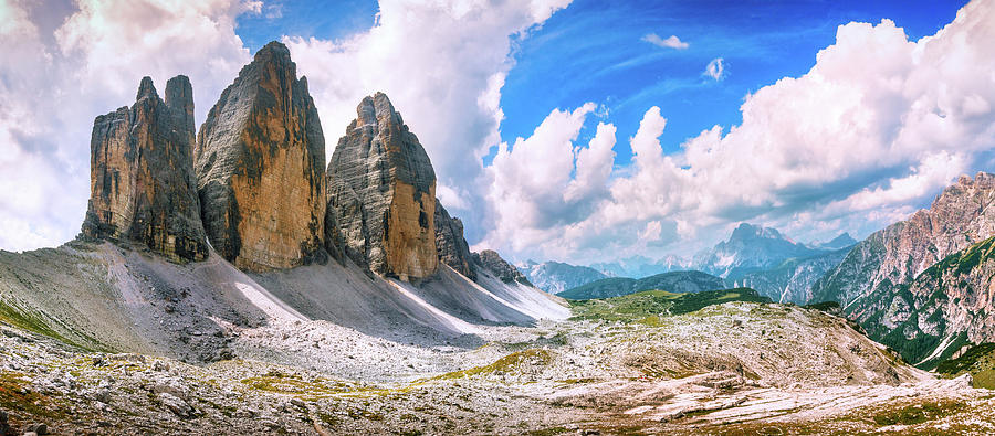 Tre Cime di Lavaredo Panoramic View Photograph by Stefano Orazzini