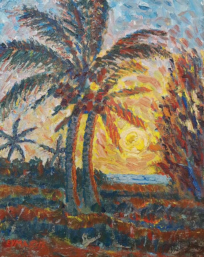 Treasure Cay Sunset Painting by Ritchie Eyma