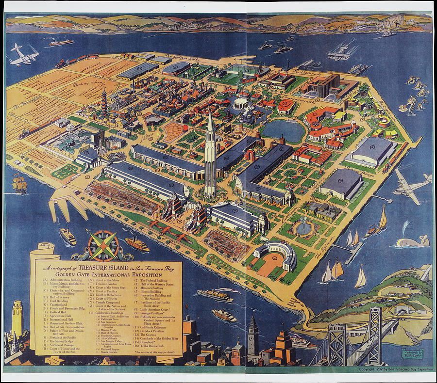 Treasure Island SF Drawing by Worlds Fair Posters - Fine Art America