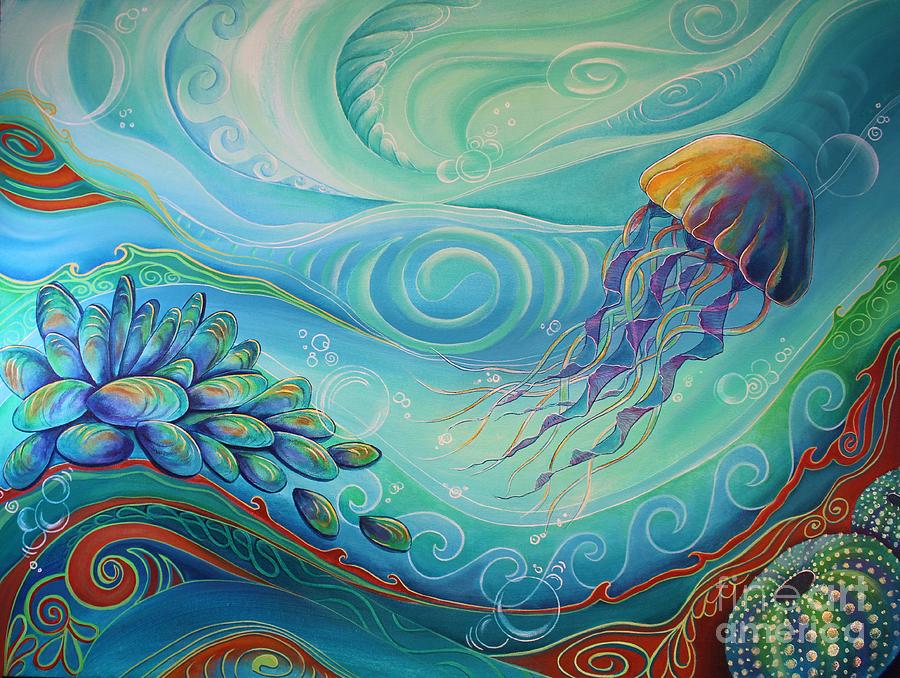 Treasures in the Reef  Painting by Reina Cottier
