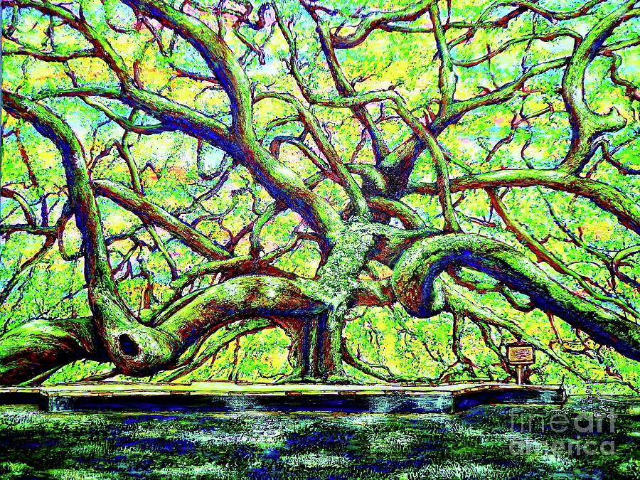 Treaty oak /part two/ Painting by Viktor Lazarev