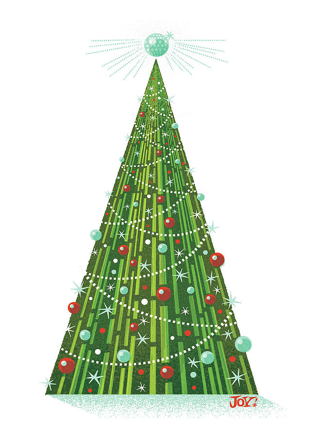 Christmas Digital Art - Tree 06 Christmas Cards by Daniel Guidera