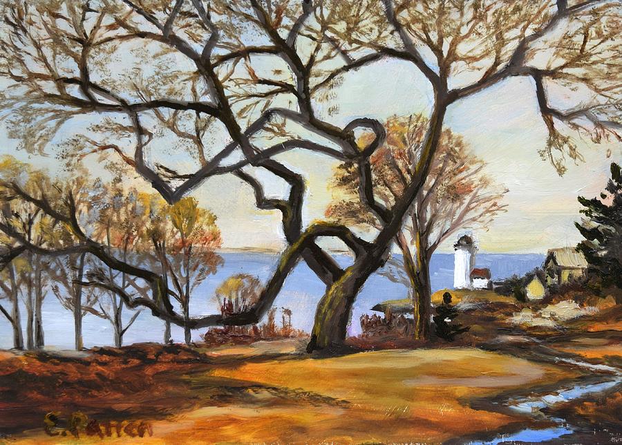 Tree At Annisquam Beach Painting by Eileen Patten Oliver