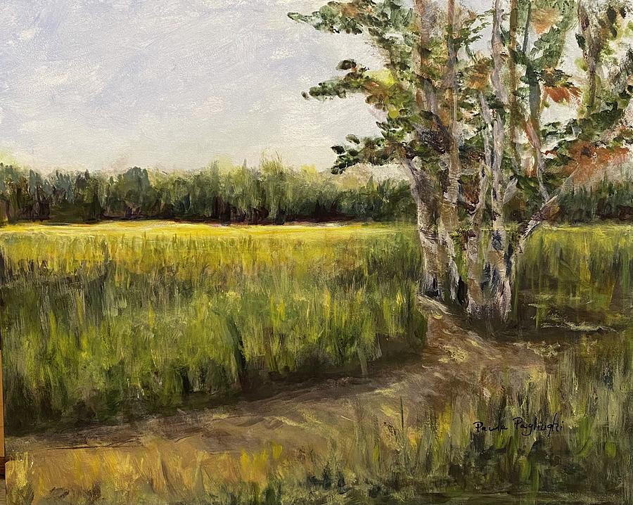 Tree at Crow Creek Painting by Paula Pagliughi