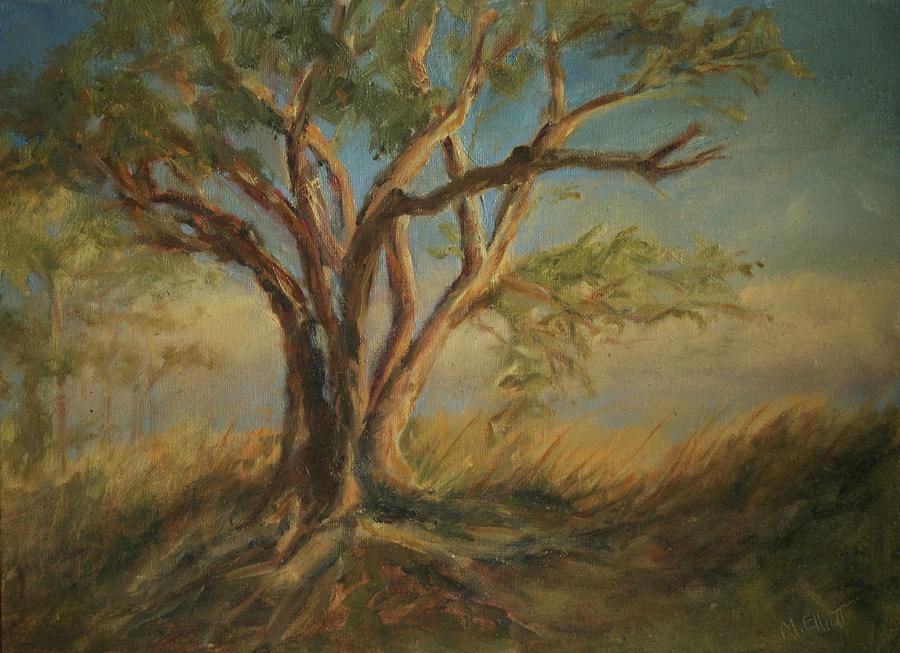 Tree at Dusk Painting by Margaret Elliott