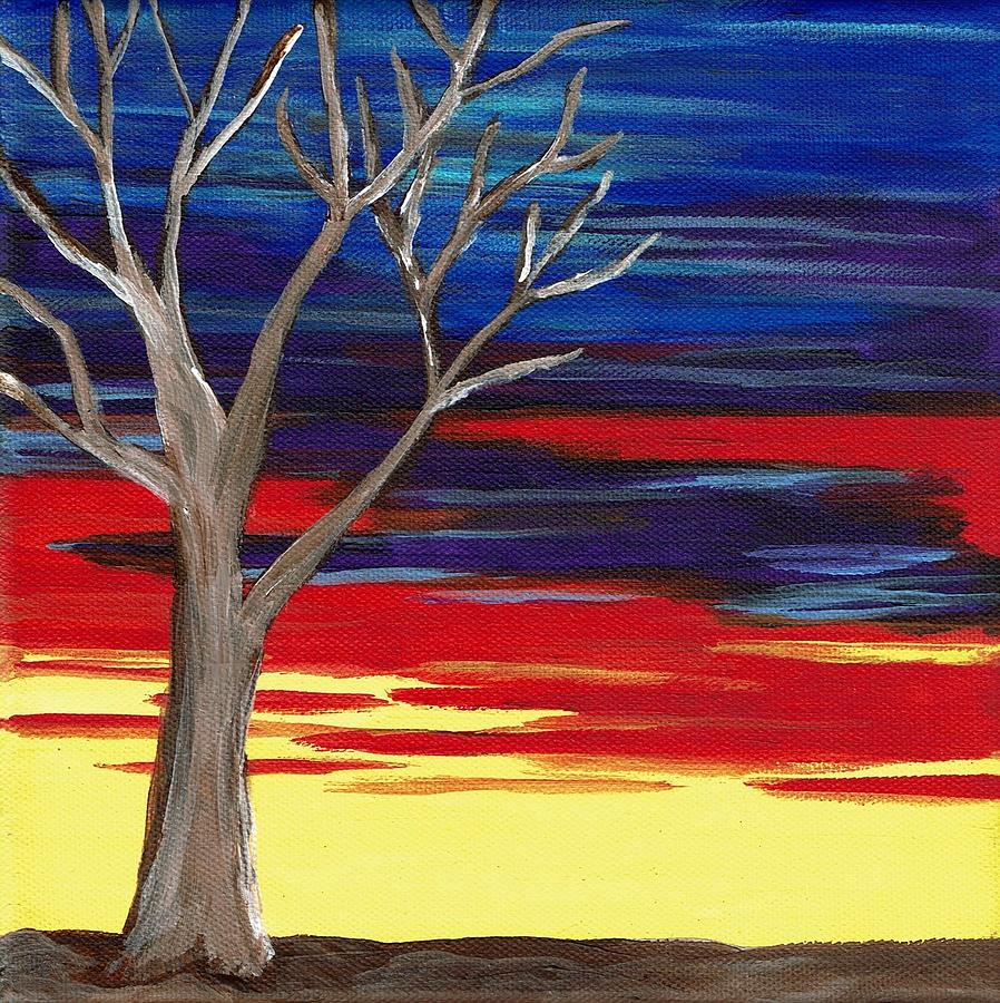 Tree at Dusk Painting by Sarah Warman