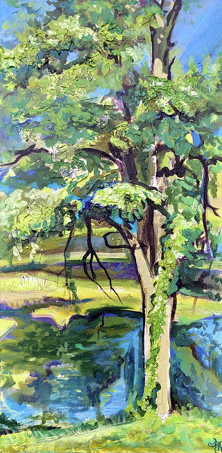 Tree at Rowlett Creek Painting by Katherine Nutt