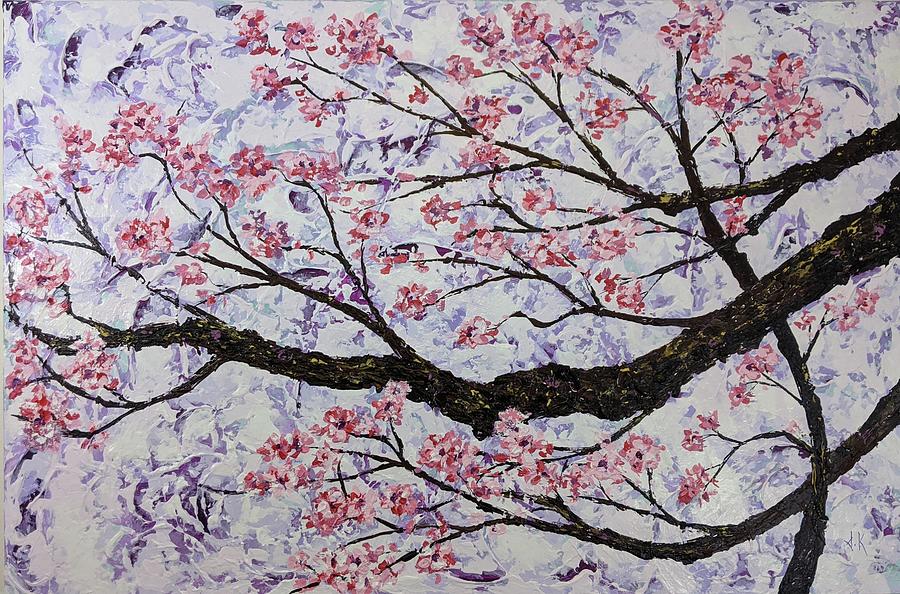 Landscape Painting - Tree Blossoms by David Keenan