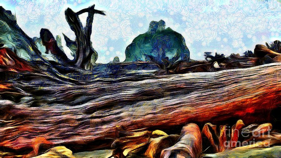 Tree Boneyard and Seastack in La Push Photograph by Sea Change Vibes