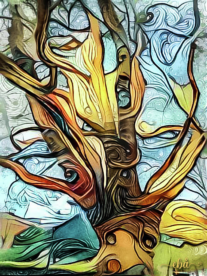 Tree diddle dee Digital Art by Elaine Berger