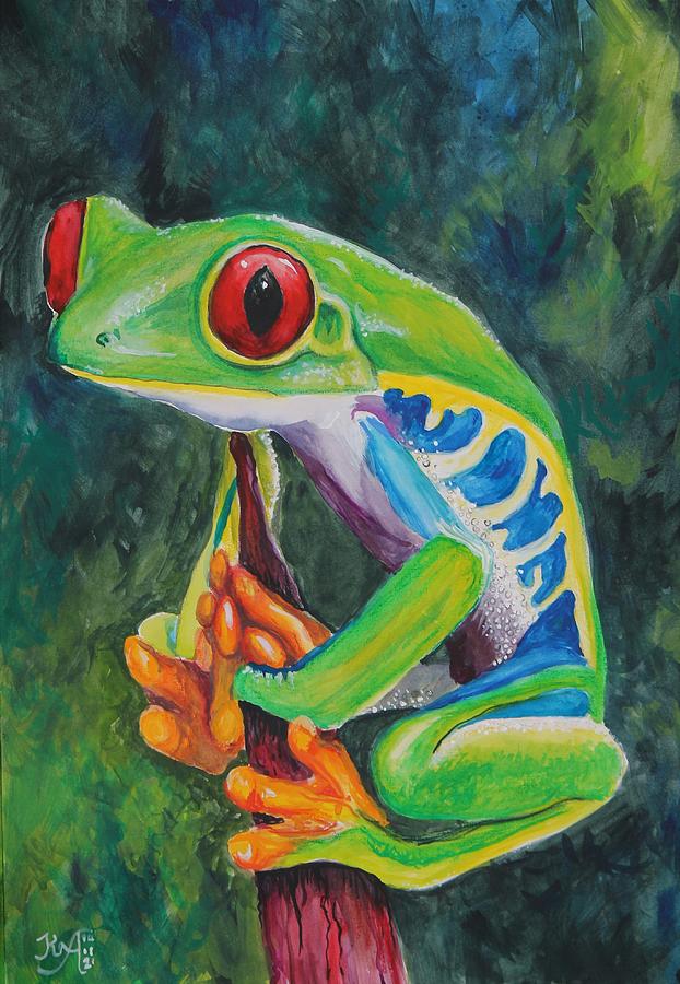 Tree Frog 3 Painting by Jenny Scholten van Aschat - Pixels