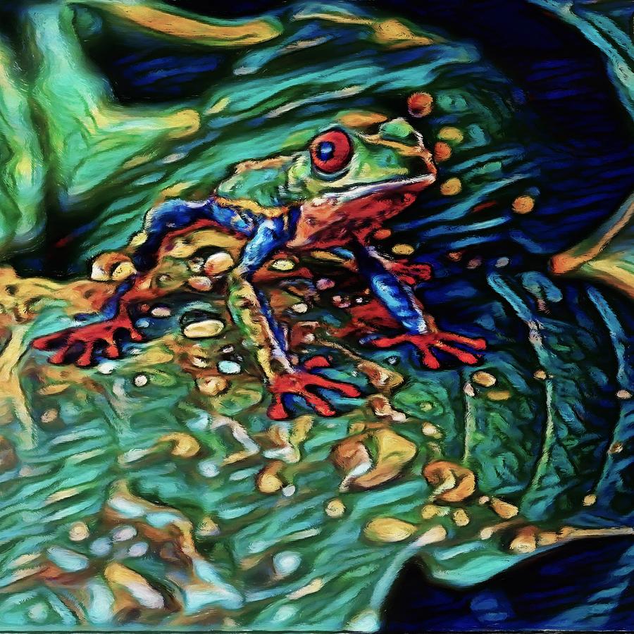 Tree Frog Dream painting Digital Art by Christopher Taylor | Pixels