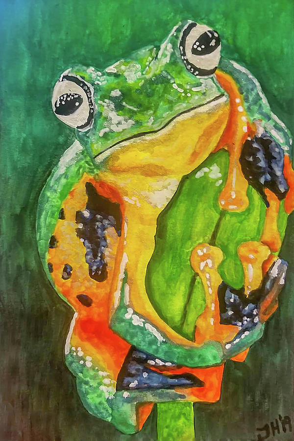 Tree Frog Painting by Jean Haynes