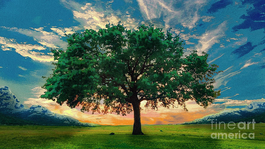 Tree Digital Art by Herbei Gabriel - Pixels