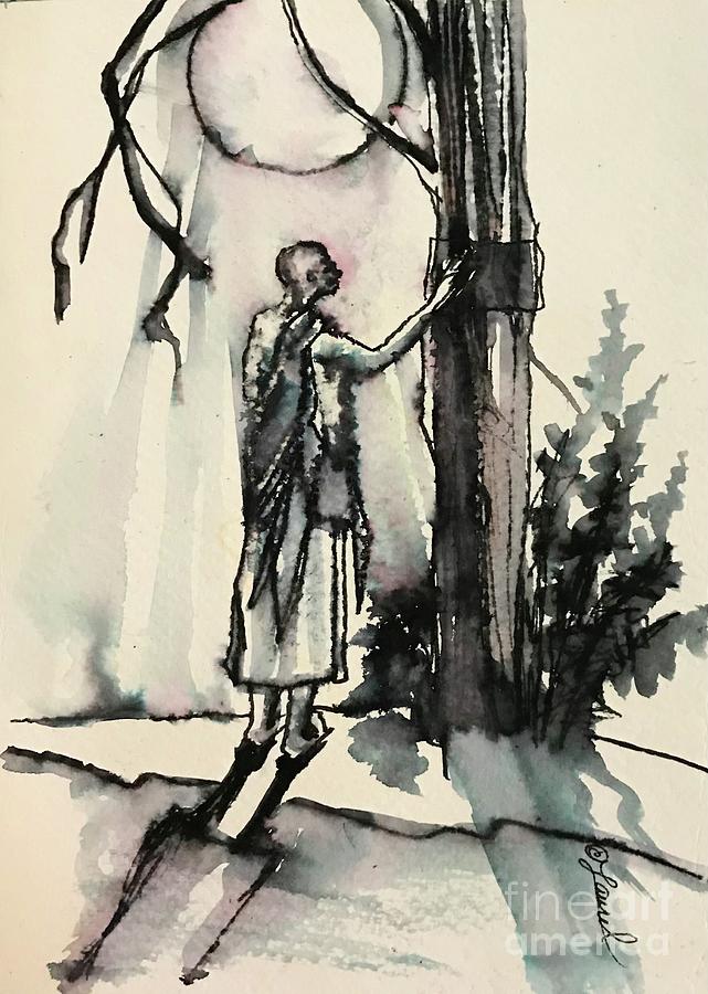 Portrait Painting - Tree Hugger by Laurel Adams