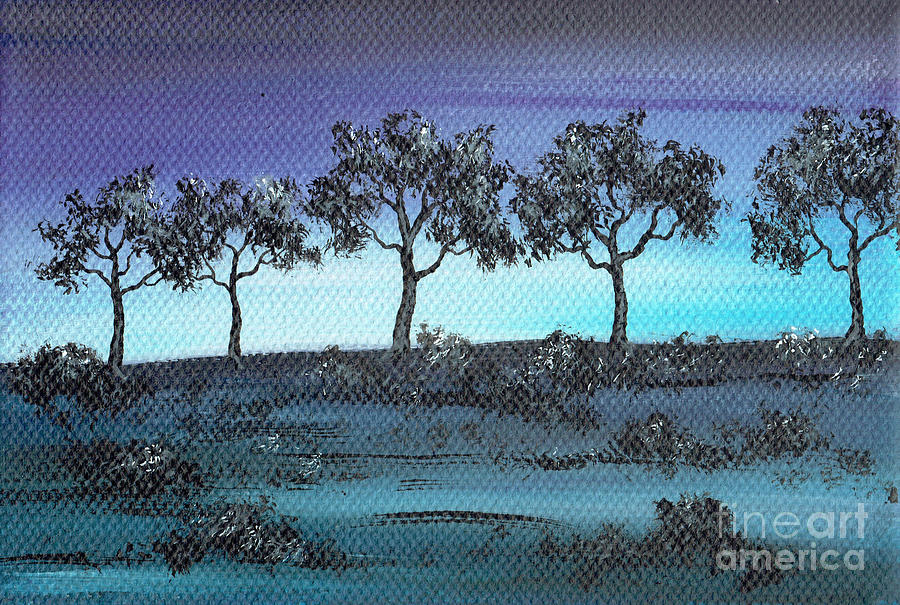 Tree Line. Painting by Kenneth Clarke