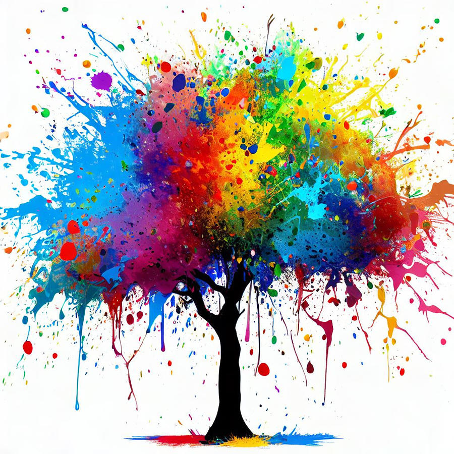 Tree of Color Painting by Chris Fulks