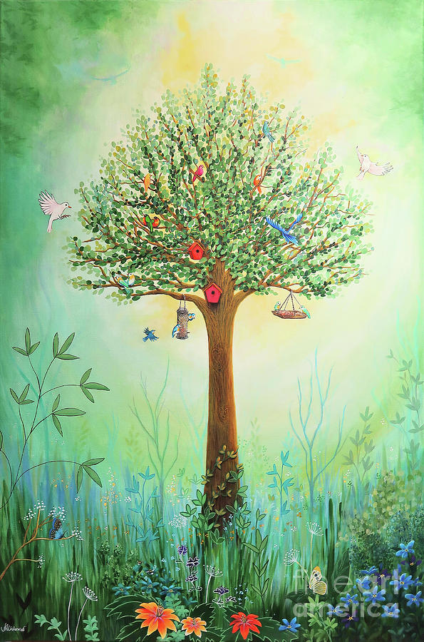 Tree Of Dreams - Feng Shui Art Painting by Julia Underwood