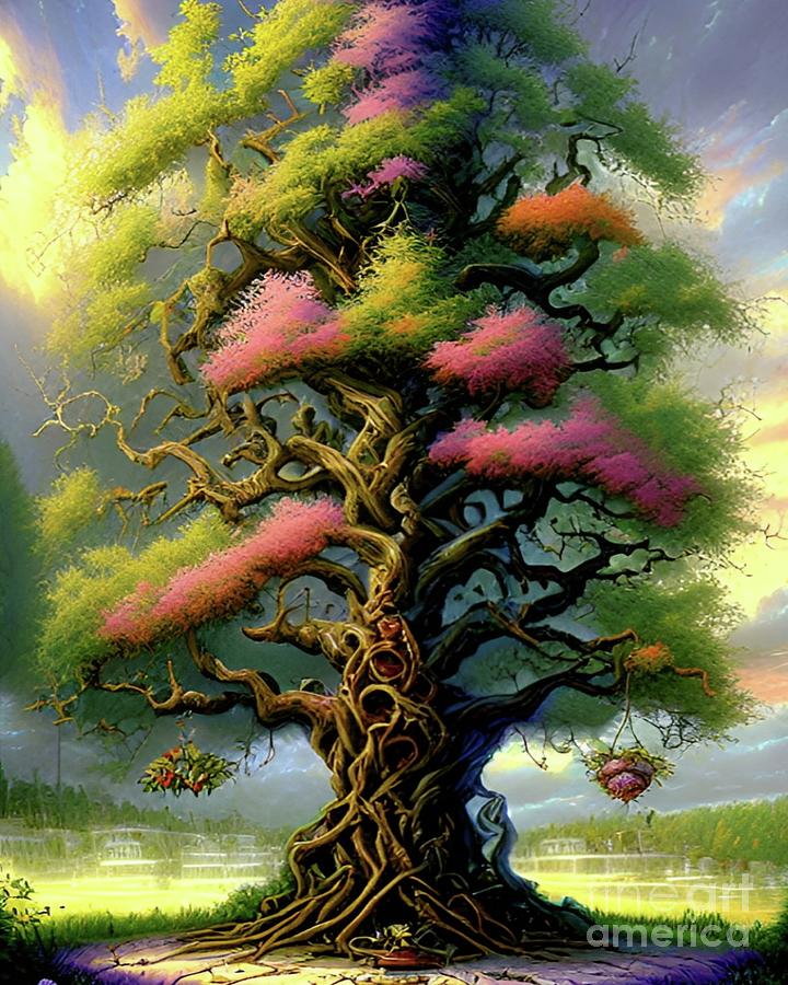 Tree of Good and Bad Digital Art by Cynthia A Epps - Fine Art America