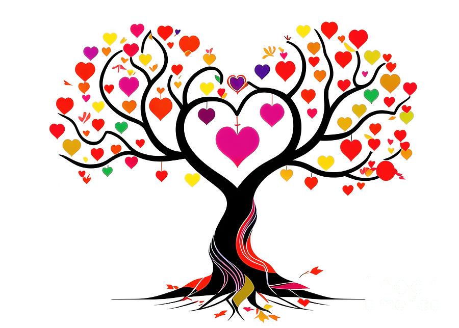Tree Of Hearts Digital Art by Philip Preston