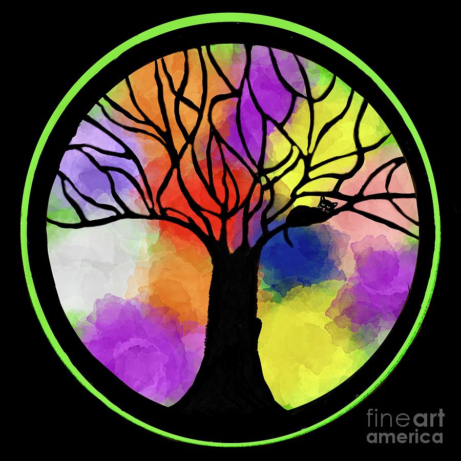Tree of joy illustration  Digital Art by Elaine Hayward