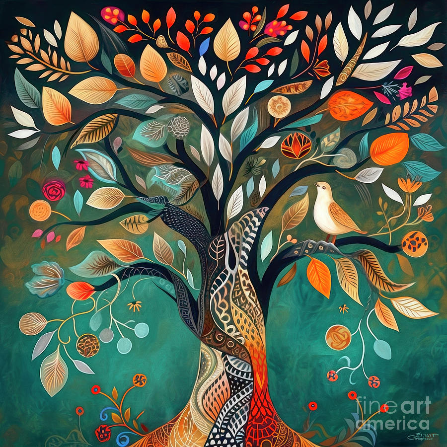 Tree of Life Digital Art by Jutta Maria Pusl