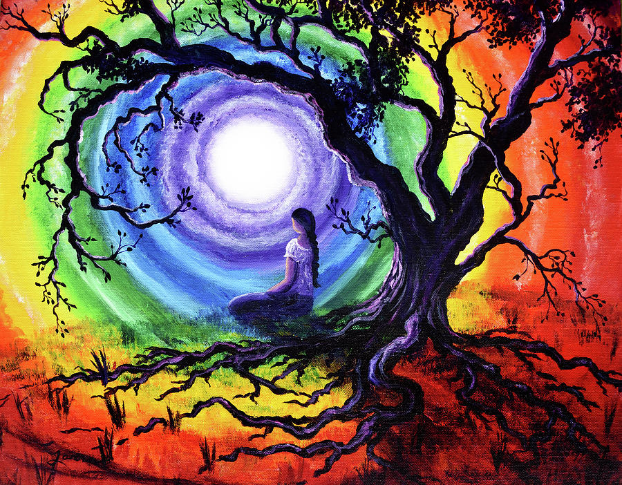 Tree of Life Meditation Painting by Laura Iverson