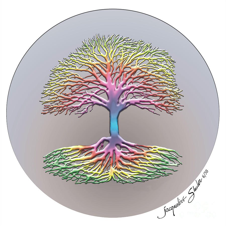 Tree of Life -Pastel Digital Art by Jacqueline Shuler