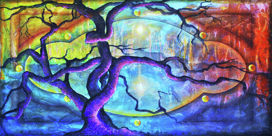 Tree of Life Pleiadean Portal Painting by Kevin Chasing Wolf Hutchins