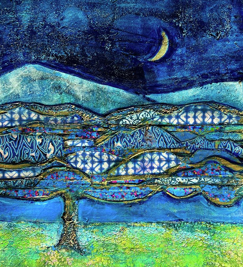 Tree of Life In the Moonlight Painting by Elise Ritter