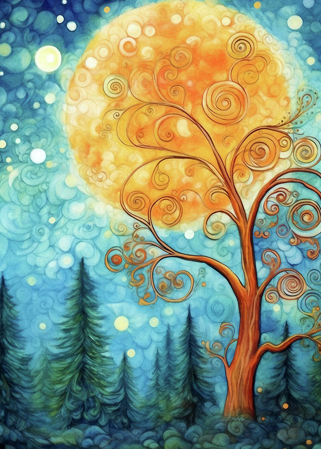 Tree Of Light Painting by Jordan Blackstone